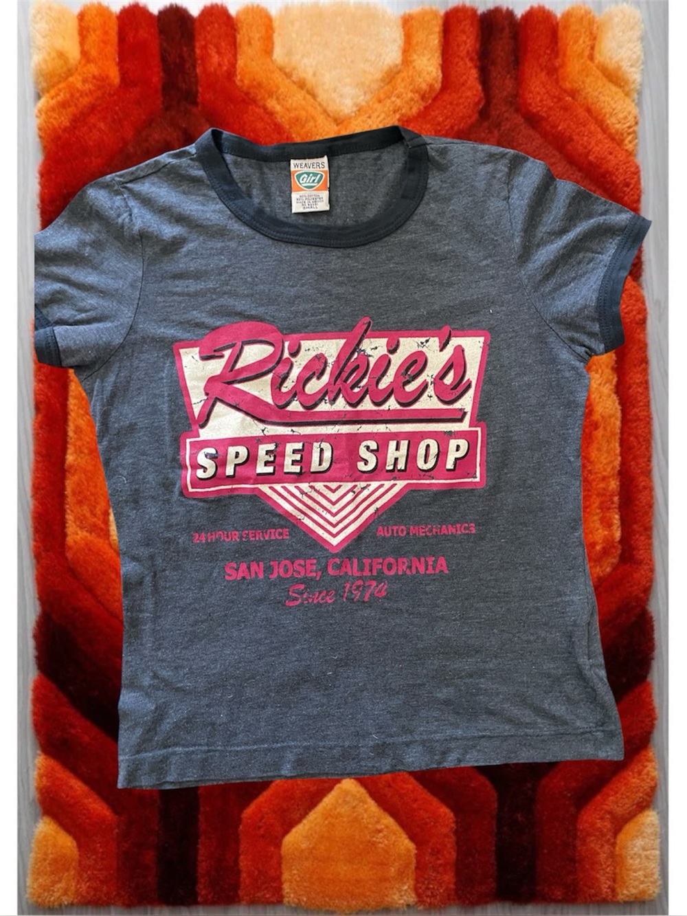 Vintage Baby Tee muscle car 90s Y2K Tshirt San Jose California